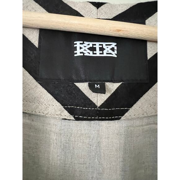KTZ Men’s Designer Hooded Poncho Buckle Front M Stripe Streetwear Punk Runway - Picture 4 of 8
